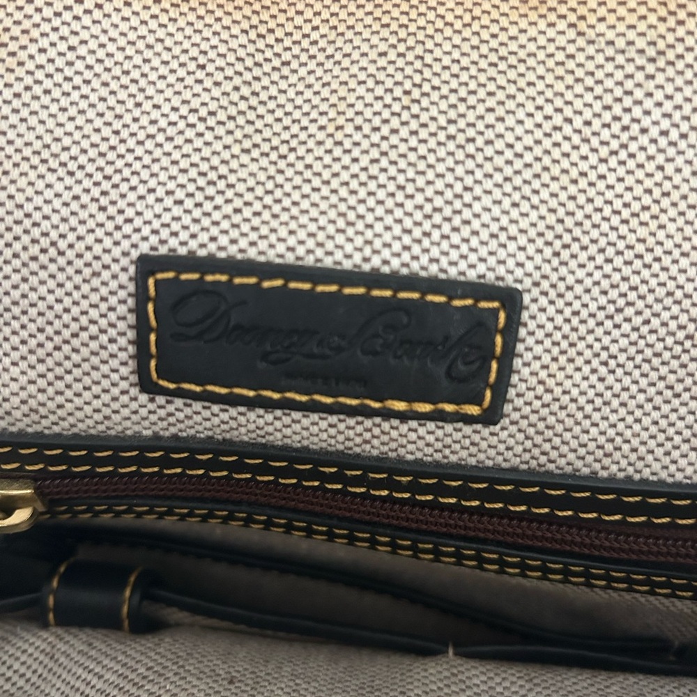 Dooney & Bourke Ostrich Medium Barlow Gray Leather Double Handle/ Crossbody - Picture 7 of 8